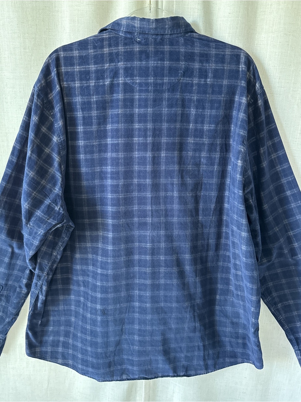 Johnnie-O Shearer Corduroy Button-Down Shirt Blue Plaid Size XXL NWT - Picture 4 of 16